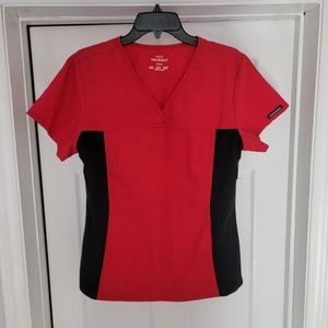 Cherokee Womens Flexibles V Neck Color block scrub top